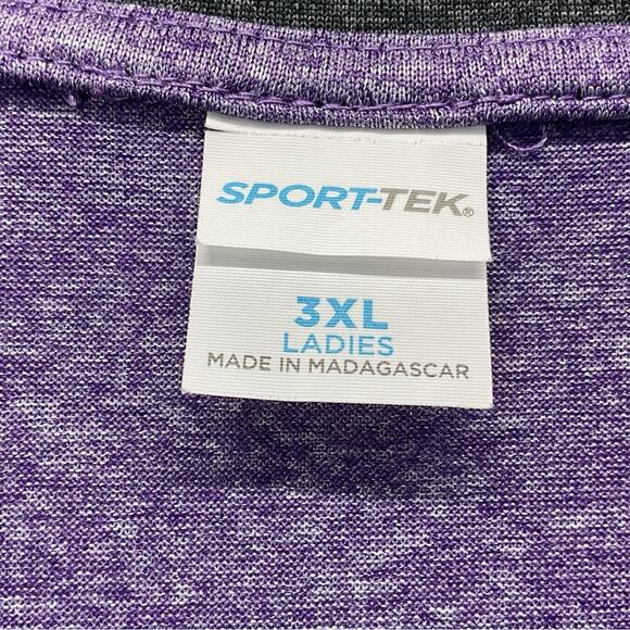 Sport-Tek Graphic Inspirational T-Shirt Women's Size 3XL Purple/Gray Pullover - Picture 2 of 6